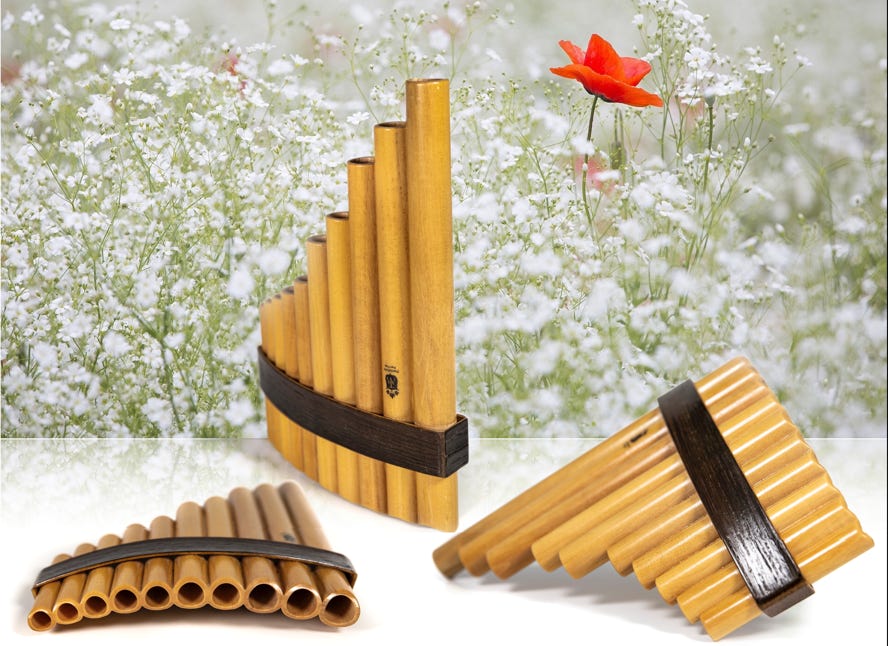 10-pipe pentatonic panflute